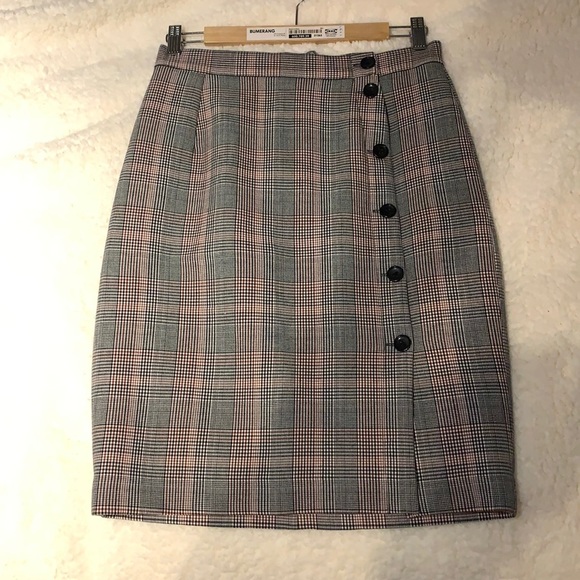 H&M Plaid Pencil Skirt - Picture 4 of 9